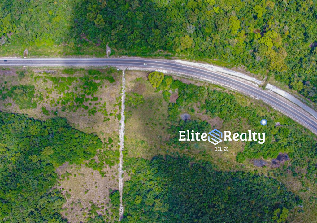 Drone Aerial View Of Land For Sale Along Philip Goldson Highway Near Orange Walk Town Belize