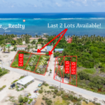 Last two lots available near beach Ambergris Caye Belize lots sold highlighted residential land near ocean
