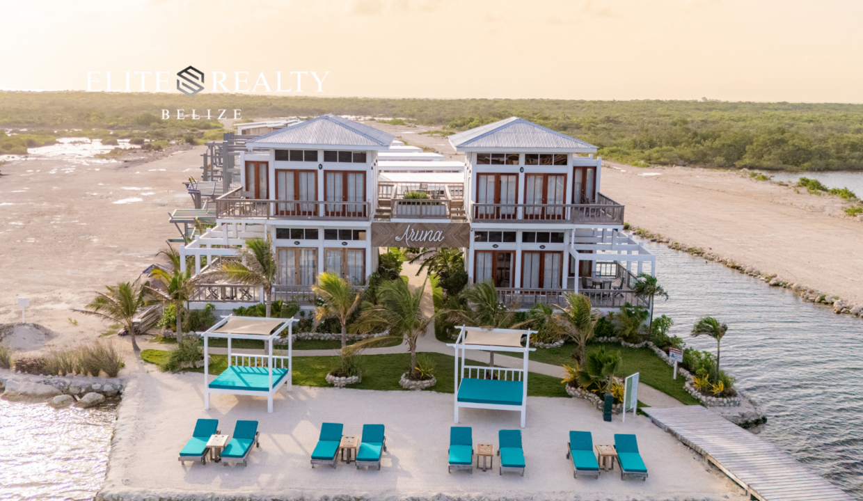 Beachfront Resort Villas With Dock And Lounge Area In Ambergris Caye Belize
