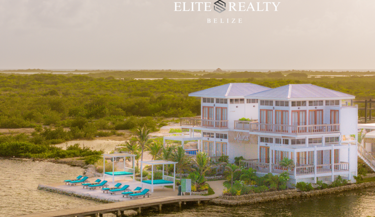 Canal Front Resort Building With Private Dock And Waterfront Views In Ambergris Caye Belize