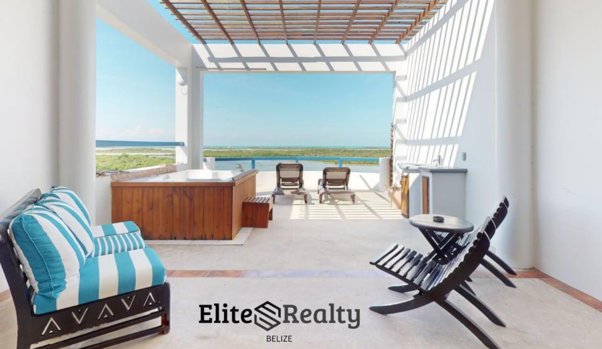 Luxury Penthouse Terrace With Lagoon Views At Brahma Blue In San Pedro Ambergris Caye Belize
