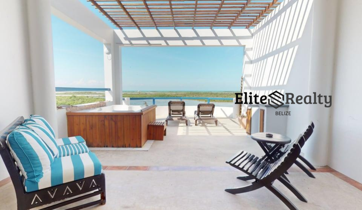 Luxury Penthouse Terrace With Lagoon Views At Brahma Blue Resort In San Pedro Ambergris Caye Belize