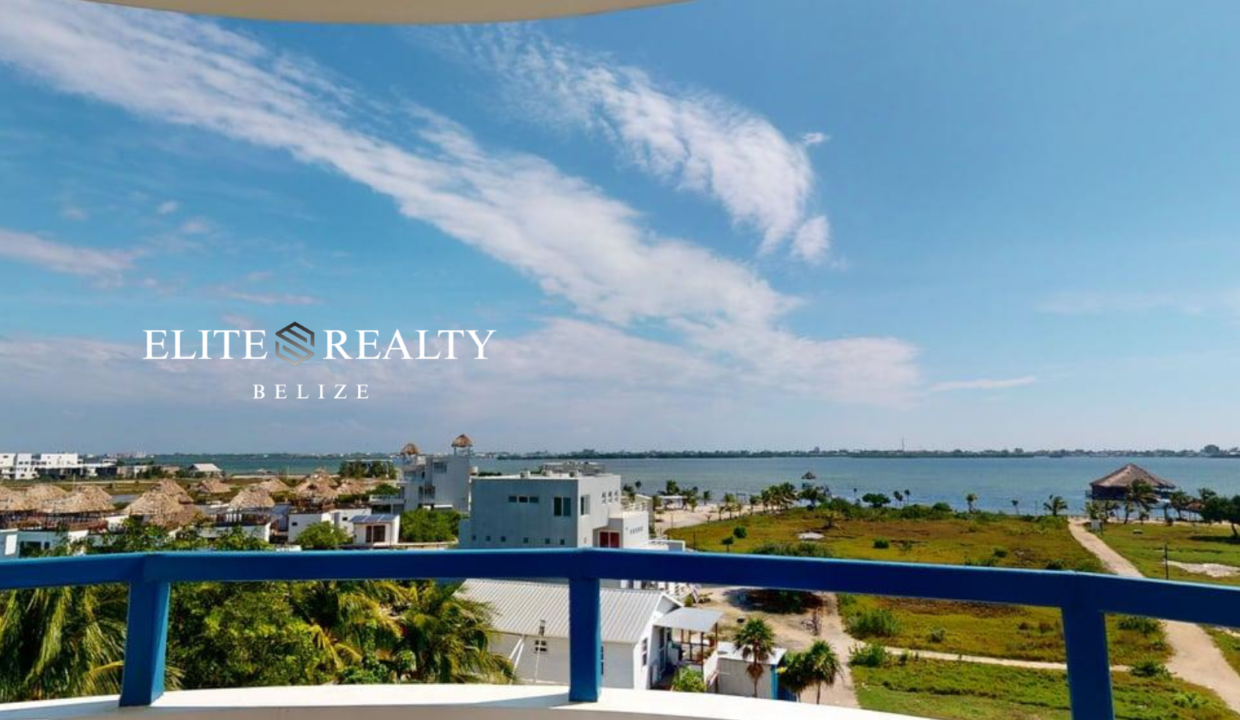 Penthouse Balcony Overlooking Lagoon And Waterfront In San Pedro Ambergris Caye Belize