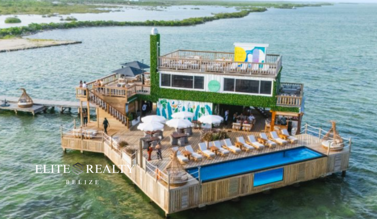 Waterfront Beach Club With Pool Deck And Ocean Views Near Ambergris Caye Belize