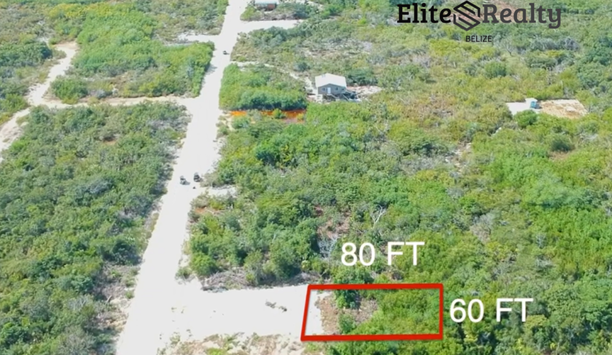 80x60 Residential Lot Ambergris Caye Belize Near Secret Beach Land For Sale Access Cleared Parcel