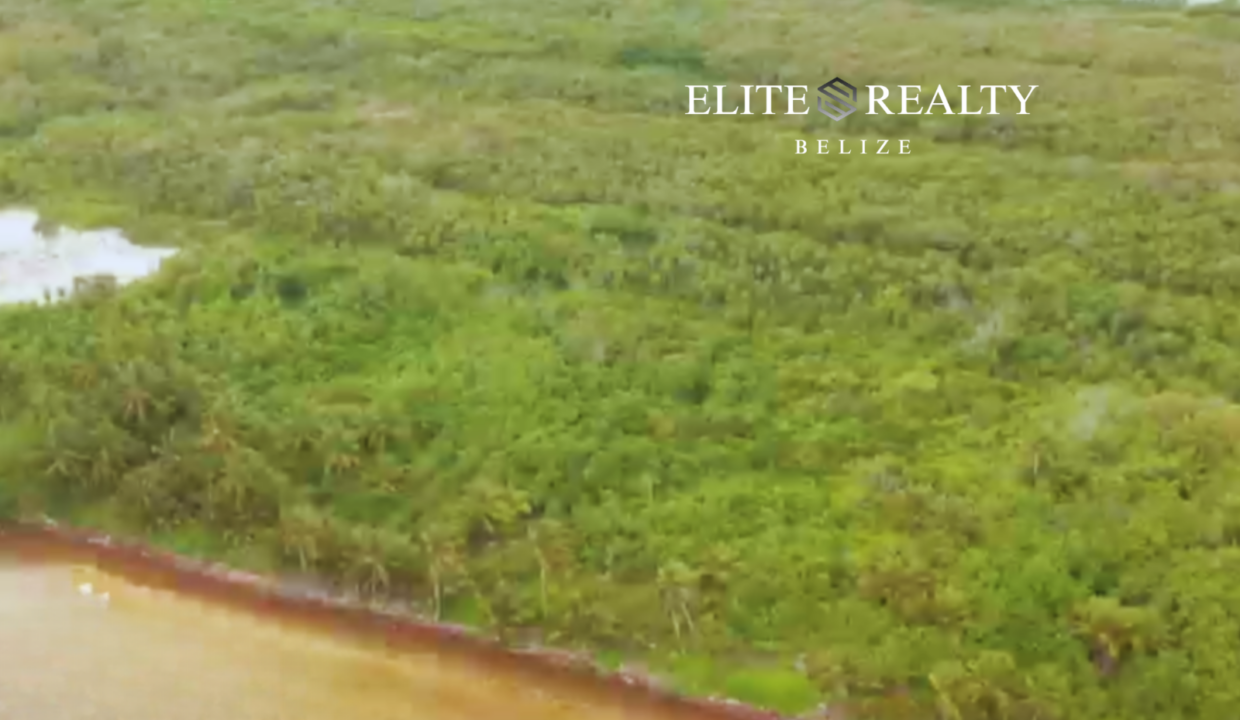 Aerial View Of Beachfront Lot At Palm Bay Club In San Pedro Belize Ambergris Caye Prime Land For Sale Near Caribbean Sea