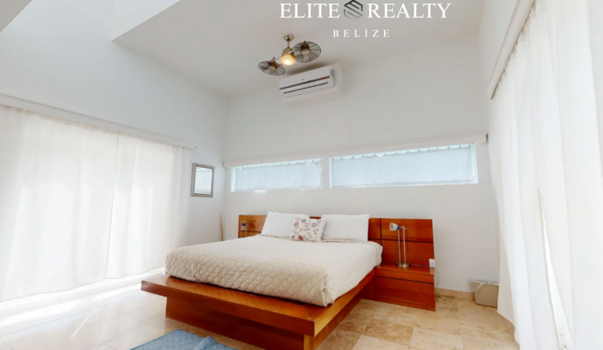 Airy Bedroom High Ceilings Luxury Waterfront Villa San Pedro Belize Ambergris Caye Interior