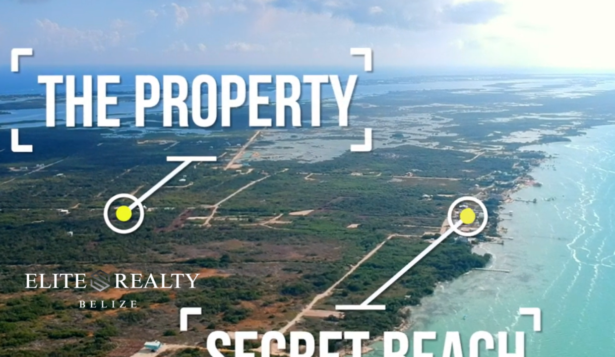 Lot Near Secret Beach Ambergris Caye Belize Aerial Showing Coastline And Property Location Investment Area