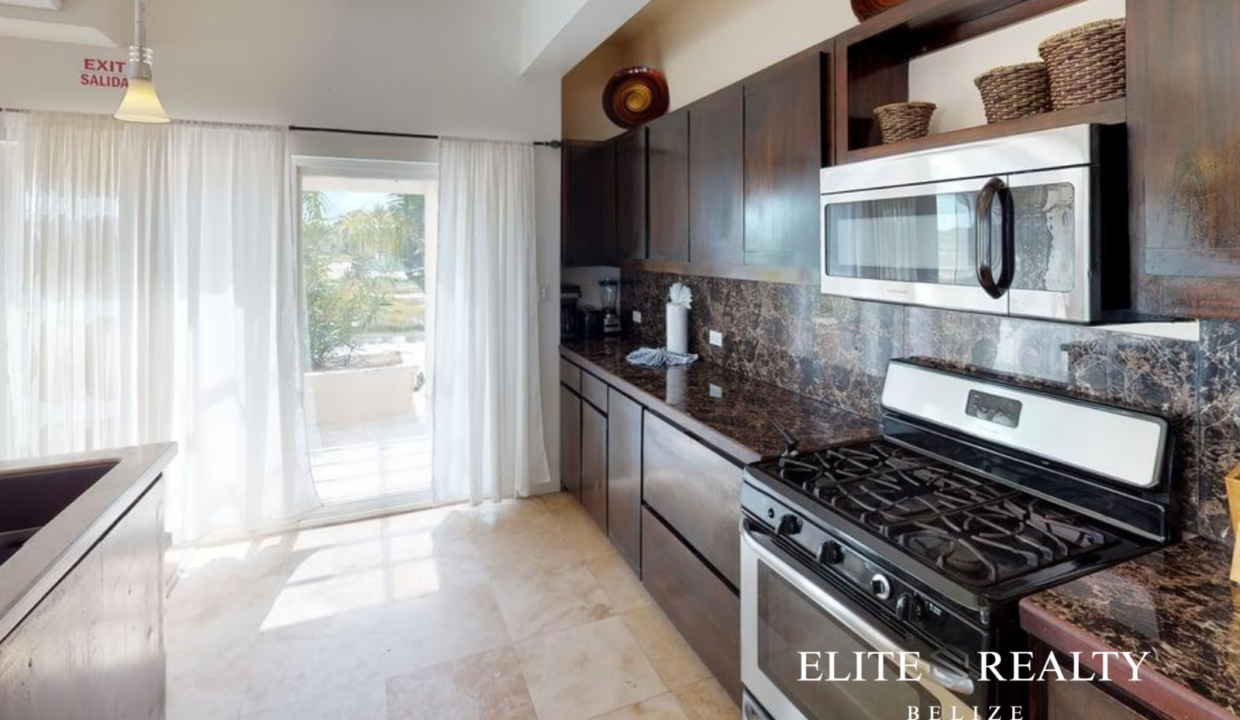 Modern Kitchen With Granite Countertops In Playa Villa 2 Luxury Waterfront Villa San Pedro Ambergris Caye Belize